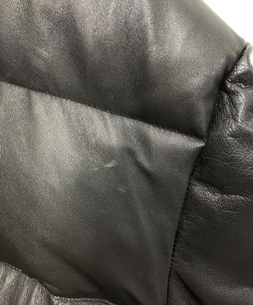 Schott（ショット）Schott (ショット) レザーダウンジャケット ブラック サイズ:6Xの古着・服飾アイテム