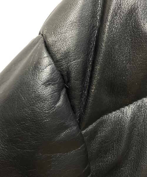 Schott（ショット）Schott (ショット) レザーダウンジャケット ブラック サイズ:6Xの古着・服飾アイテム
