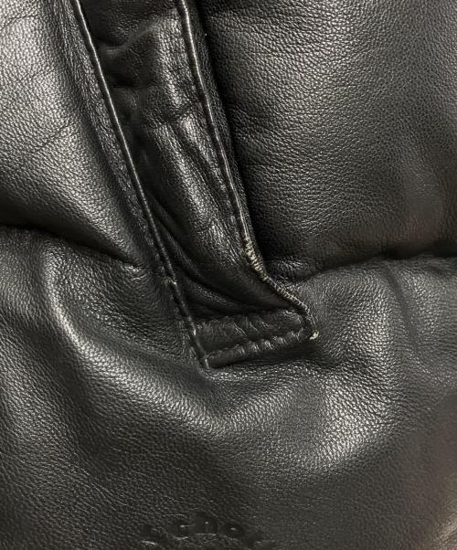 Schott（ショット）Schott (ショット) レザーダウンジャケット ブラック サイズ:6Xの古着・服飾アイテム