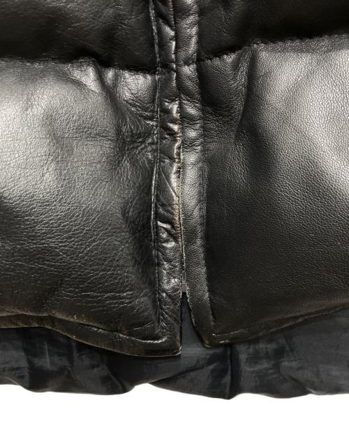 Schott（ショット）Schott (ショット) レザーダウンジャケット ブラック サイズ:6Xの古着・服飾アイテム