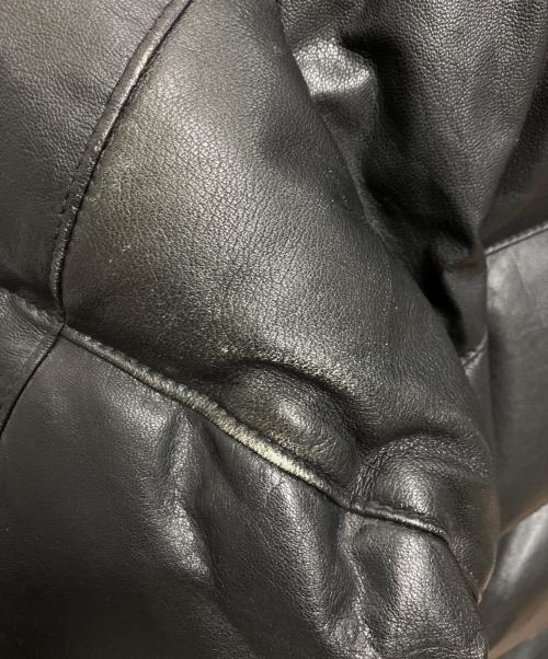 Schott（ショット）Schott (ショット) レザーダウンジャケット ブラック サイズ:6Xの古着・服飾アイテム