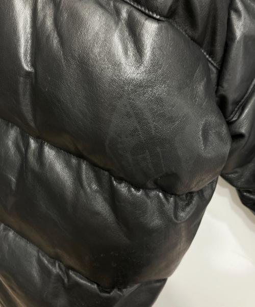 Schott（ショット）Schott (ショット) レザーダウンジャケット ブラック サイズ:6Xの古着・服飾アイテム