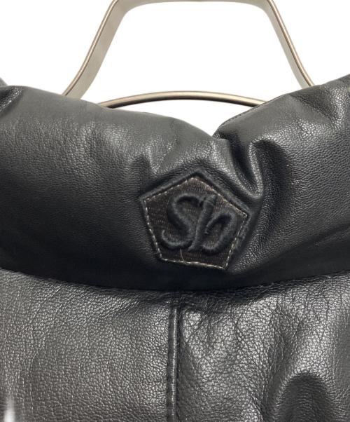 Schott（ショット）Schott (ショット) レザーダウンジャケット ブラック サイズ:6Xの古着・服飾アイテム