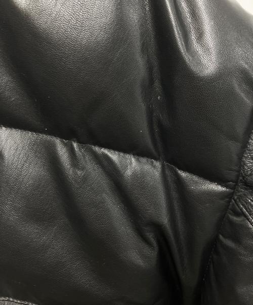 Schott（ショット）Schott (ショット) レザーダウンジャケット ブラック サイズ:6Xの古着・服飾アイテム