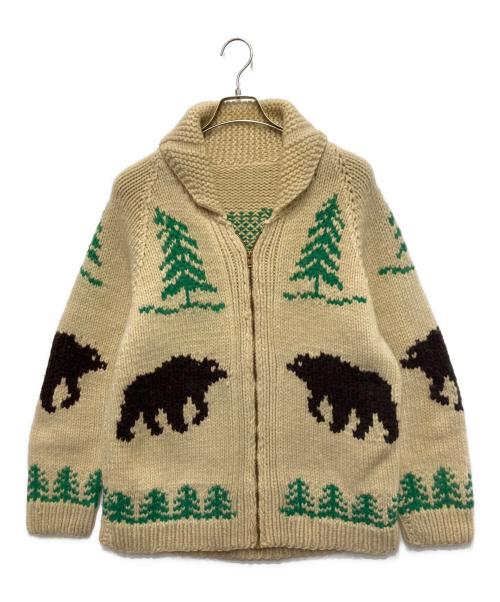 USED（ユーズド）USED (ユーズド) カウチンニットカーディガン ベージュ サイズ:表記なしの古着・服飾アイテム