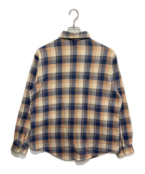 big mac（ビッグマック）big mac (ビッグマック) ヘビーネルシャツ ブルー×ベージュ サイズ:Lの古着・服飾アイテム