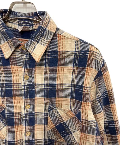 big mac（ビッグマック）big mac (ビッグマック) ヘビーネルシャツ ブルー×ベージュ サイズ:Lの古着・服飾アイテム