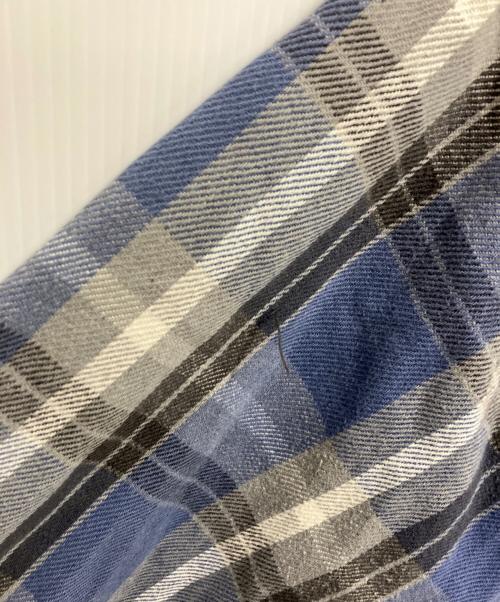 FIVE BROTHER（ファイブブラザー）FIVE BROTHER (ファイブブラザー) ヘビーネルシャツ グレー×ブルー サイズ:2XLの古着・服飾アイテム