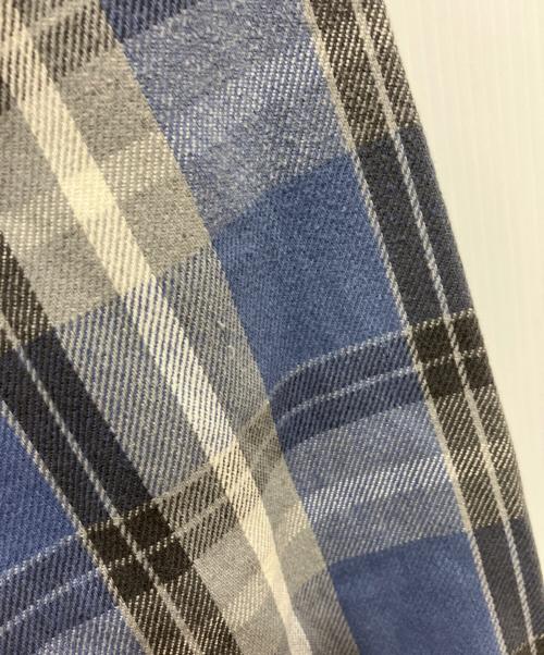 FIVE BROTHER（ファイブブラザー）FIVE BROTHER (ファイブブラザー) ヘビーネルシャツ グレー×ブルー サイズ:2XLの古着・服飾アイテム