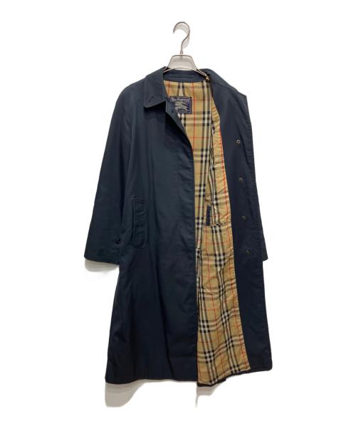 Burberry's（バーバリー）Burberry's (バーバリー) 裏地ノバチェックステンカラーコート ネイビー サイズ:不明の古着・服飾アイテム
