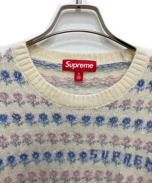 SUPREME（シュプリーム）SUPREME (シュプリーム) Flowers Metallic Sweater アイボリー サイズ:XLの古着・服飾アイテム