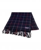 Burberry'sバーバリーズ）の古着「カシミヤマフラー」｜ネイビー