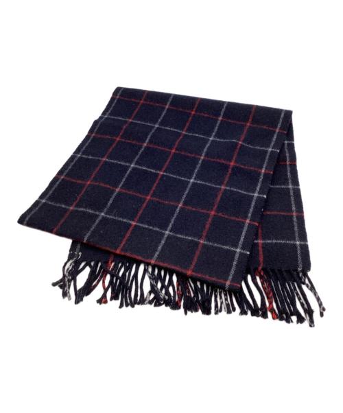 Burberry's（バーバリーズ）Burberry's (バーバリーズ) カシミヤマフラー ネイビーの古着・服飾アイテム