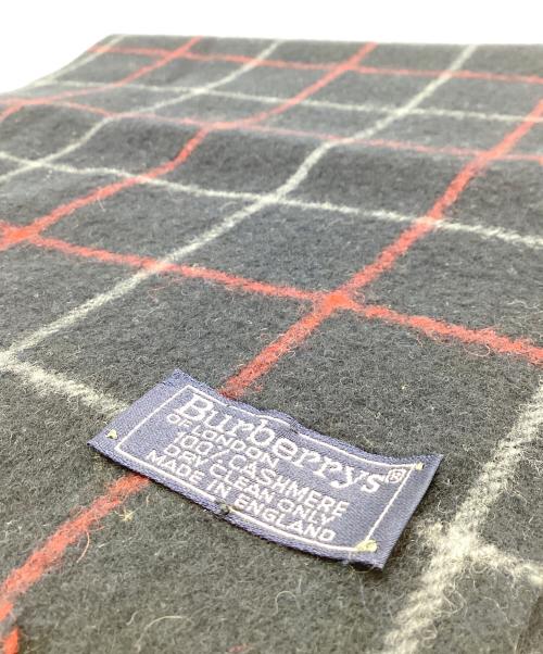 Burberry's（バーバリーズ）Burberry's (バーバリーズ) カシミヤマフラー ネイビーの古着・服飾アイテム