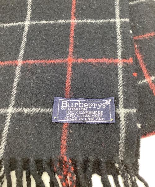 Burberry's（バーバリーズ）Burberry's (バーバリーズ) カシミヤマフラー ネイビーの古着・服飾アイテム