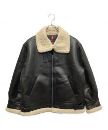ALPHA（アルファ）の古着「B-3フェイクムートンフライトジャケット」｜ブラウン