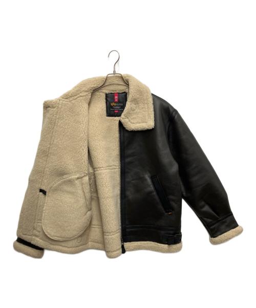 ALPHA（アルファ）ALPHA (アルファ) B-3フェイクムートンフライトジャケット ブラウン サイズ:Lの古着・服飾アイテム