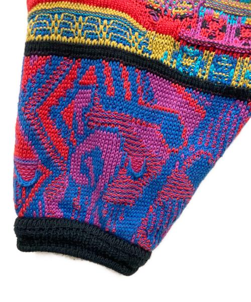 Coogi（クージー）Coogi (クージー) Vネック3Dニット マルチカラー サイズ:Mの古着・服飾アイテム