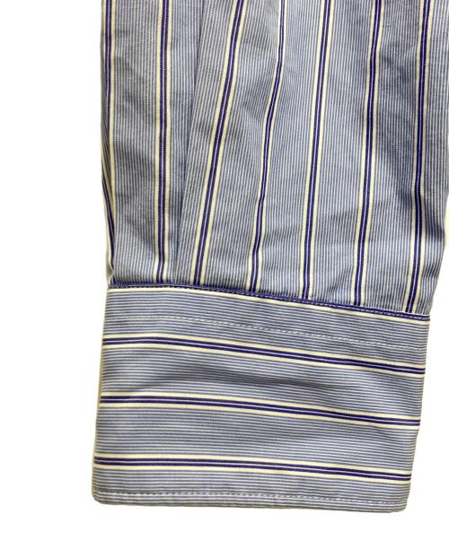 COMME des GARCONS HOMME PLUS（コムデギャルソンオムプリュス）COMME des GARCONS HOMME PLUS (コムデギャルソンオムプリュス) フード付ストライプシャツ ブルー サイズ:XSの古着・服飾アイテム