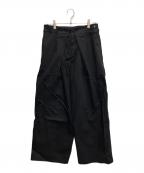 KUONクオン）の古着「Black Denim Hakama Trousers」｜ブラック