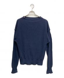 Maison Margiela（メゾンマルジェラ）の古着「パネルコットンハイネックニット」｜ネイビー