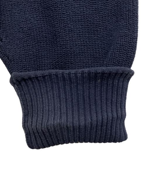 Maison Margiela（メゾンマルジェラ）Maison Margiela (メゾンマルジェラ) パネルコットンハイネックニット ネイビー サイズ:Lの古着・服飾アイテム