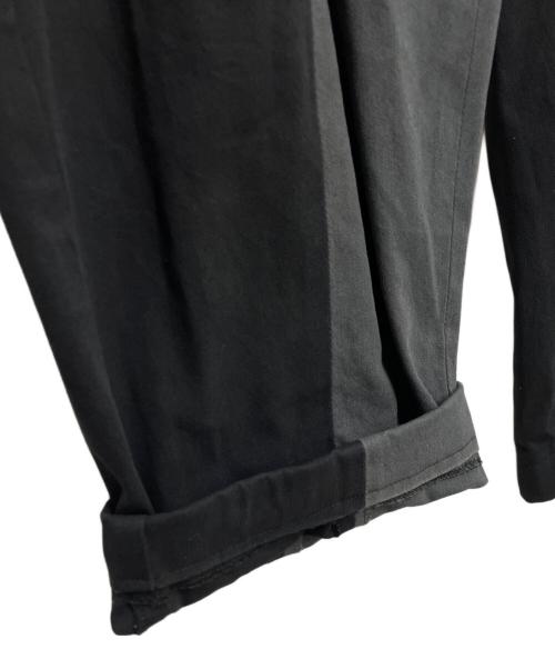 ISSEY MIYAKE（イッセイミヤケ）ISSEY MIYAKE (イッセイミヤケ) 切替シンチバックパンツ ブラック×グレー サイズ:Mの古着・服飾アイテム