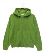 LUCKY LOOPSラッキー ループス）の古着「9G MERINO FULL ZIP HODDIE」｜グリーン