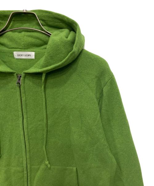 LUCKY LOOPS（ラッキー ループス）LUCKY LOOPS  (ラッキー ループス) 9G MERINO FULL ZIP HODDIE グリーン サイズ:Mの古着・服飾アイテム