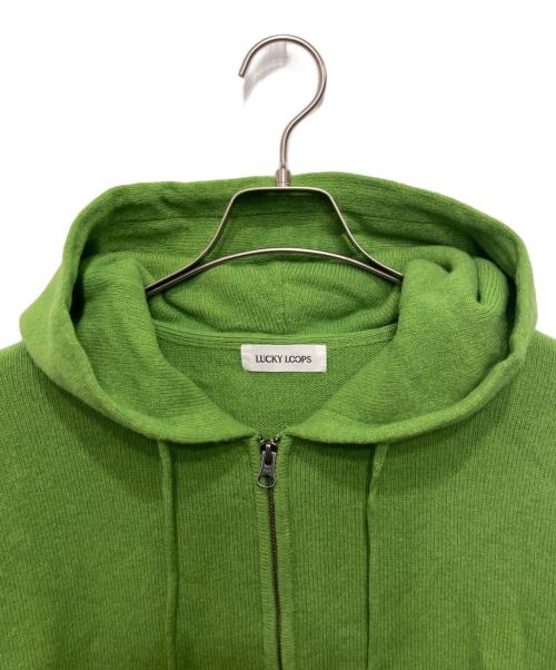 LUCKY LOOPS（ラッキー ループス）LUCKY LOOPS  (ラッキー ループス) 9G MERINO FULL ZIP HODDIE グリーン サイズ:Mの古着・服飾アイテム