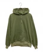 DAIWA PIER39ダイワ ピア39）の古着「TECH SWEAT HALF ZIP HOODIE（テックスウェットハーフジップフーディ）」｜カーキ
