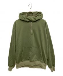 DAIWA PIER39（ダイワ ピア39）の古着「TECH SWEAT HALF ZIP HOODIE（テックスウェットハーフジップフーディ）」｜カーキ