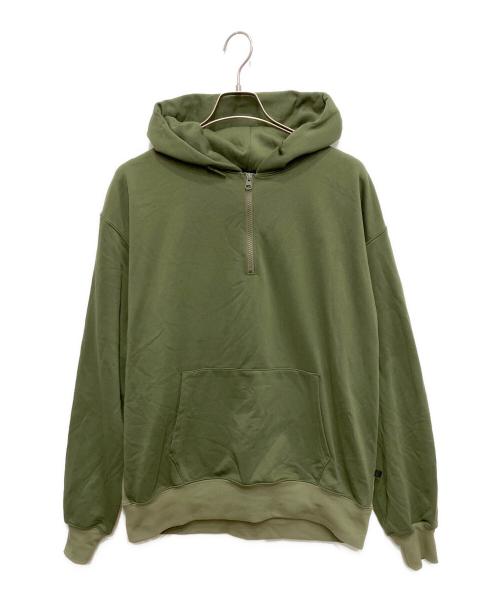 DAIWA PIER39（ダイワ ピア39）DAIWA PIER39 (ダイワ ピア39) TECH SWEAT HALF ZIP HOODIE（テックスウェットハーフジップフーディ） カーキ サイズ:Lの古着・服飾アイテム