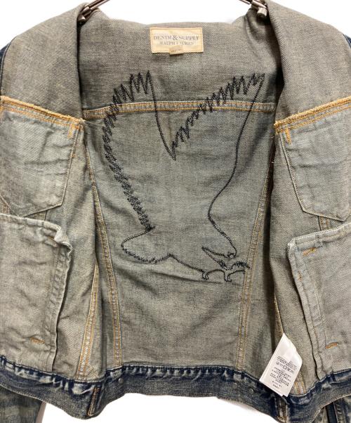 Denim & Supply Ralph Lauren（デニム＆サプライ ラルフローレン）Denim & Supply Ralph Lauren (デニム＆サプライ ラルフローレン) バッグ刺繍デニムジャケット インディゴ サイズ:XSの古着・服飾アイテム