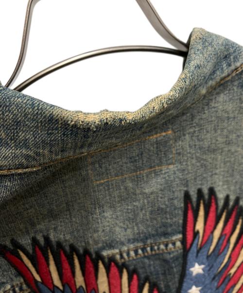 Denim & Supply Ralph Lauren（デニム＆サプライ ラルフローレン）Denim & Supply Ralph Lauren (デニム＆サプライ ラルフローレン) バッグ刺繍デニムジャケット インディゴ サイズ:XSの古着・服飾アイテム