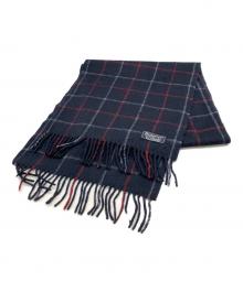 Burberry's（バーバリーズ）の古着「カシミヤチェックマフラー」｜ネイビー