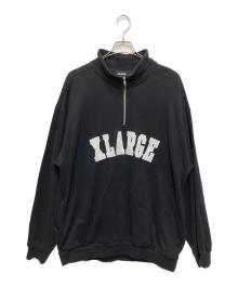 X-LARGE（エクストララージ）の古着「ハーフジップスウェット」｜ブラック