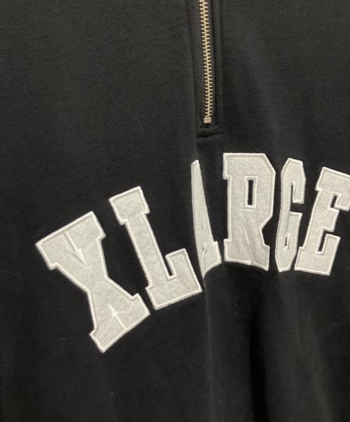 X-LARGE（エクストララージ）X-LARGE (エクストララージ) ハーフジップスウェット ブラック サイズ:XLの古着・服飾アイテム