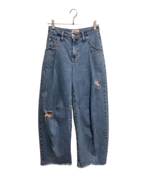 Something（サムシング）Something (サムシング) FREAK'S STORE (フリークスストア) 別注 TUCK CURVE WIDE DENIM PANTS インディゴ サイズ:Ｓの古着・服飾アイテム