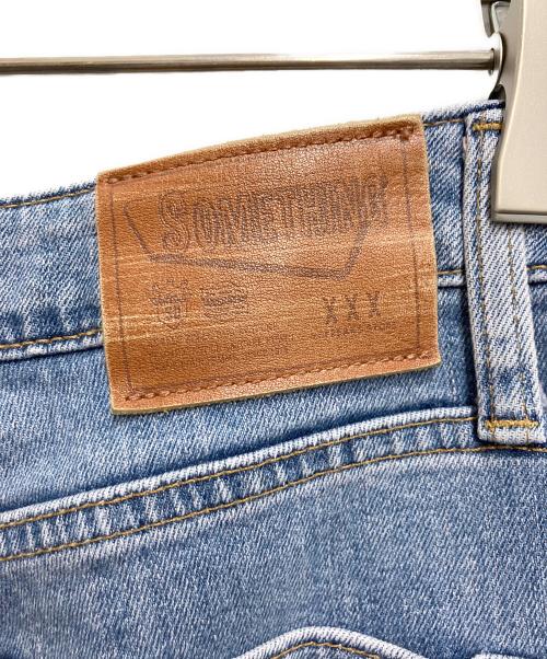 Something（サムシング）Something (サムシング) FREAK'S STORE (フリークスストア) 別注 TUCK CURVE WIDE DENIM PANTS インディゴ サイズ:Ｓの古着・服飾アイテム