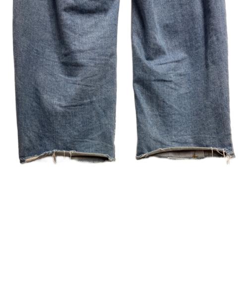 Something（サムシング）Something (サムシング) FREAK'S STORE (フリークスストア) 別注 TUCK CURVE WIDE DENIM PANTS インディゴ サイズ:Ｓの古着・服飾アイテム