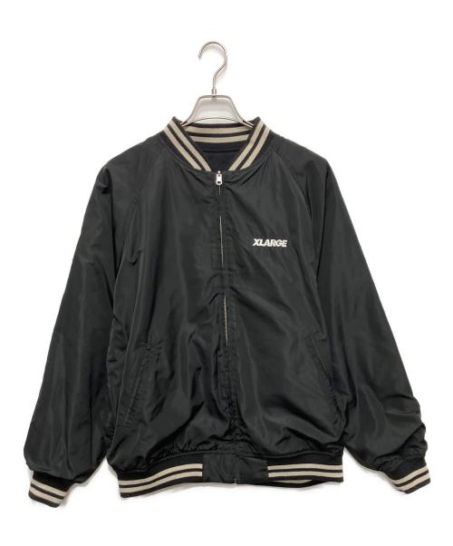 X-LARGE（エクストララージ）X-LARGE (エクストララージ) REVERSIBLE BASEBALL JACKET（リバーシブルベースボールジャケット） ブラック サイズ:Lの古着・服飾アイテム