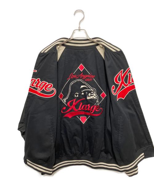 X-LARGE（エクストララージ）X-LARGE (エクストララージ) REVERSIBLE BASEBALL JACKET（リバーシブルベースボールジャケット） ブラック サイズ:Lの古着・服飾アイテム