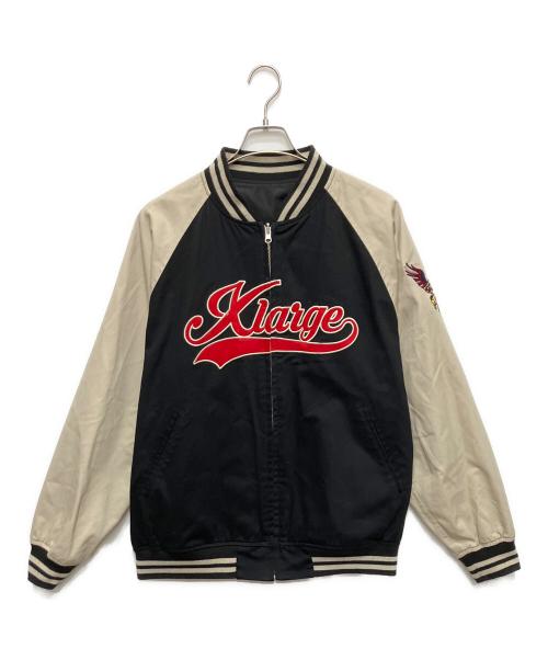 X-LARGE（エクストララージ）X-LARGE (エクストララージ) REVERSIBLE BASEBALL JACKET（リバーシブルベースボールジャケット） ブラック サイズ:Lの古着・服飾アイテム