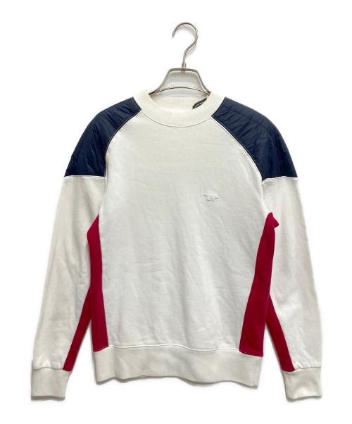 maison kitsune（メゾンキツネ）maison kitsune (メゾンキツネ) パフ切替スウェット ホワイト サイズ:XSの古着・服飾アイテム