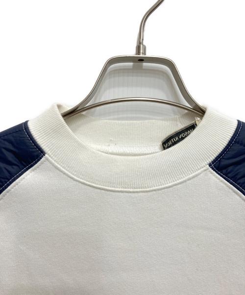 maison kitsune（メゾンキツネ）maison kitsune (メゾンキツネ) パフ切替スウェット ホワイト サイズ:XSの古着・服飾アイテム