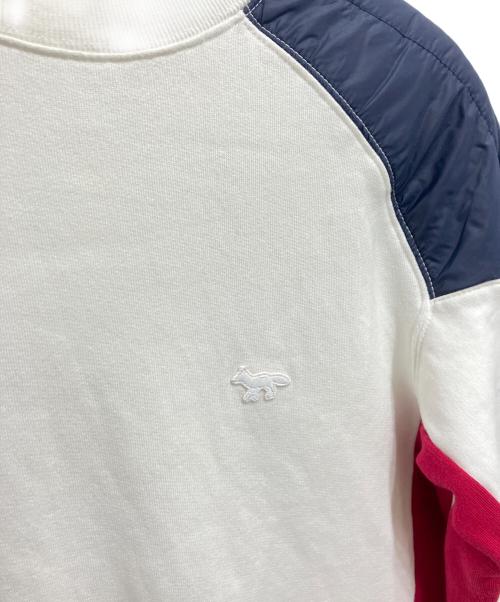maison kitsune（メゾンキツネ）maison kitsune (メゾンキツネ) パフ切替スウェット ホワイト サイズ:XSの古着・服飾アイテム