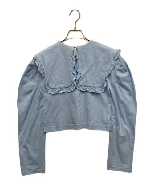 holiday（ホリデー）holiday (ホリデー) SUPER FINE DRY CROPPED SQUARE COLLAR L/S TOPS ブルー サイズ:Sの古着・服飾アイテム
