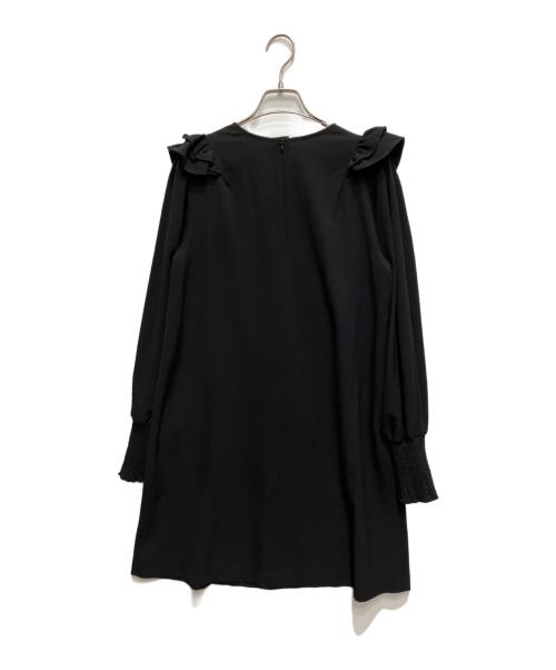 GANNI（ガニー）GANNI (ガニー) フリルワンピース ブラック サイズ:36の古着・服飾アイテム