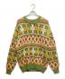 BEAMS（ビームス）の古着「Crew Fair Isle Pattern 3G」｜グリーン